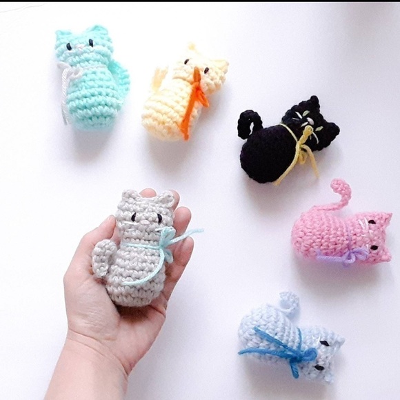Handmade Crocheted Kitties - Set of 2 - Picture 5 of 5